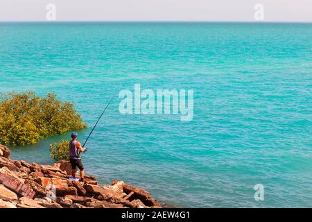 Pêche à l'homme de pierres, Broome, Australie occidentale, Kimberley Ouest Banque D'Images