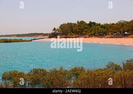 Plage de la ville, de la baie de Roebuck, Broome, Australie occidentale, Kimberley Ouest Banque D'Images