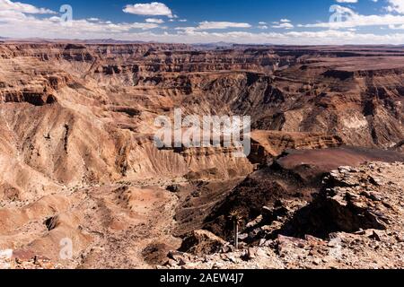 Fish River Canyon, Hobas, /ai /AIS-Richtersveld Parc transfrontalier, région de Karas, Namibie, Afrique australe, Afrique Banque D'Images