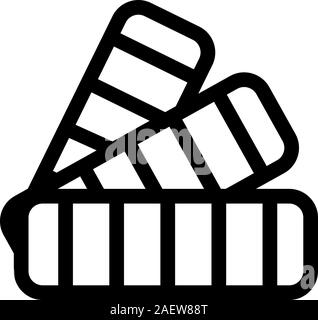 Vecteur d'icône de palette de couleurs. Illustration du symbole de contour isolé Illustration de Vecteur