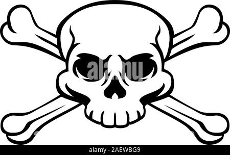 Tête de mort pirate Jolly Roger Illustration de Vecteur