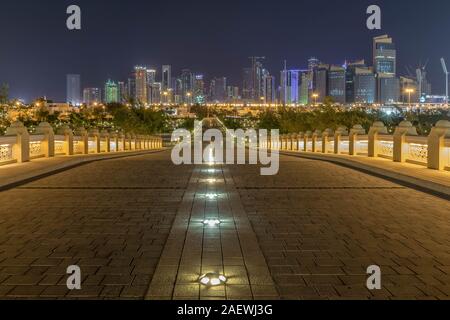 Vue paysage urbain de Doha Banque D'Images