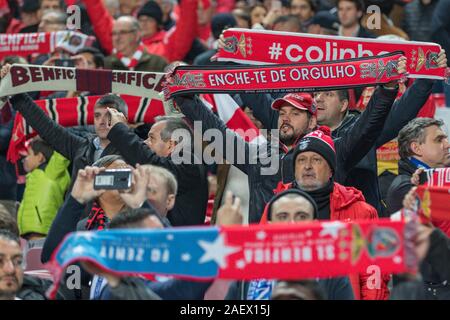 Lisbonne, Portugal. Dec 10, 2019. Le 10 décembre 2019. Lisbonne, Portugal. Supporter de Benfica pendant le jeu de la 6ème manche du groupe G de la Ligue des Champions, SL Benfica vs Zenit Crédit : Alexandre de Sousa/Alamy Live News Banque D'Images