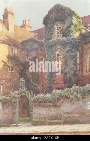 Maison de restauration, Rochester. Kent. Par Ernest Haslehust 1920 old vintage print Banque D'Images