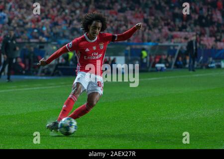 Le 10 décembre 2019. Lisbonne, Portugal. Défenseur du Benfica du Portugal Tomas Tavares (84) en action pendant le match de la 6ème manche du groupe G de la Ligue des Champions, SL Benfica vs Zenit Crédit : Alexandre de Sousa/Alamy Live News Banque D'Images