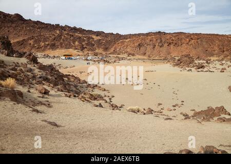 Pierres de lave et de pierres ponces champ à la Minas de San Jose, Site du patrimoine mondial de l'UNESCO, le Parc National du Teide, Tenerife, Canary Islands Banque D'Images