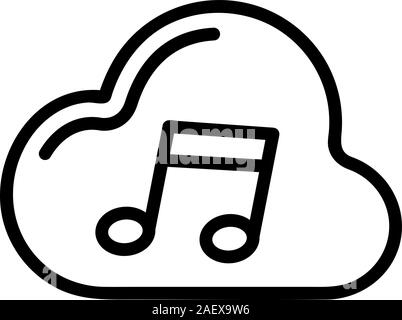 Icône vecteur. référentiel de musique Illustration symbole contour isolé Illustration de Vecteur