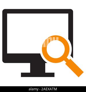 icône de l'outil de recherche d'ordinateur Illustration de Vecteur
