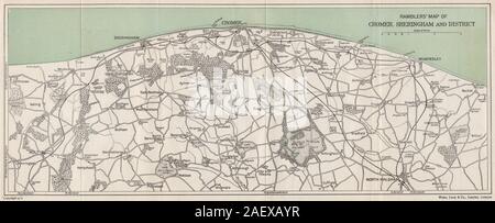 La côte de Norfolk. & Ses environs. Sheringham Cromer 1950 North Walsham Mundesley site Banque D'Images