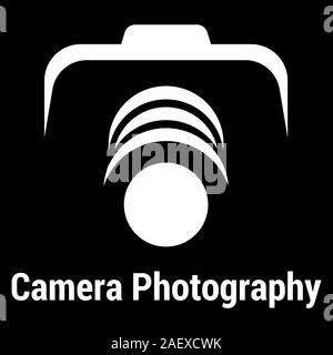 La photographie de l'appareil photo logo design Illustration de Vecteur