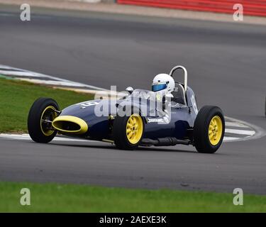 Pierre de La Roche, Lola MK2, FJHRA Historique, Formule Junior moteur avant, HSCC Silverstone, finale, Silverstone, octobre 2019, voitures, course, Historique Banque D'Images