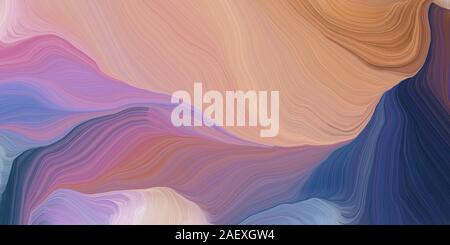 Image de fond avec les vagues contemporain illustration avec rosy brown, gris ardoise foncé et de couleur gris ardoise. Banque D'Images