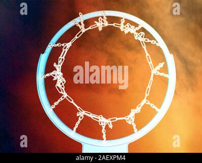 Panier de basket-ball. Le sport et les loisirs. Abstract filtre. Banque D'Images