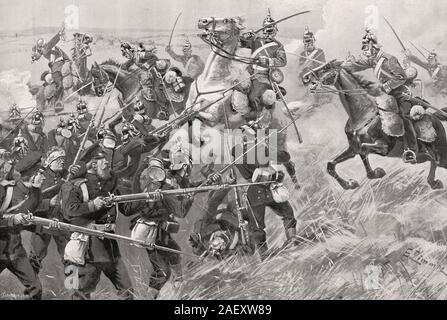 L'armée Hanovrienne à la bataille de Langensalza le 27 juin 1866, l'allemand La guerre, royaume de Hanovre Banque D'Images