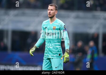 Milan, Italie. Dec 10, 2019. Neto de Barcelone au cours de l'UEFA Champions League correspondre entre Internazionale et Barcelone au Stadio San Siro, Milan, Italie le 10 décembre 2019. Photo par Giuseppe maffia. Credit : UK Sports Photos Ltd/Alamy Live News Banque D'Images