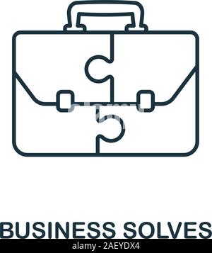 Icône Business résout. Élément de style de ligne de la collection de stratégies d'entreprise. Thin Business résout Icon pour la conception Web, les logiciels et les infographies Illustration de Vecteur