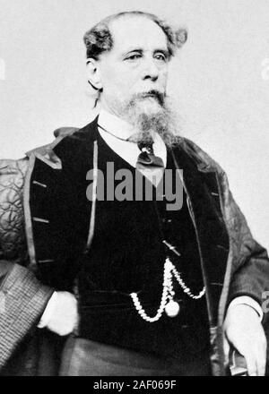 Vintage photo portrait de l'auteur anglais Charles Dickens (1812 - 1870). Circa 1867 Photo par J Gurney et fils de New York. Banque D'Images