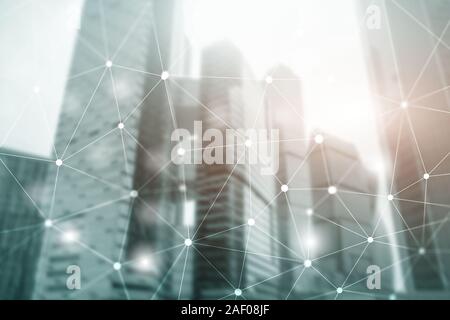 Résumé Contexte les bâtiments. Concept d'écran universel Banque D'Images