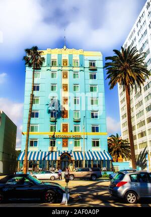 Los Angeles County, USA, mars 2019, façade de l'hôtel géorgien de Santa Monica, Californie Banque D'Images