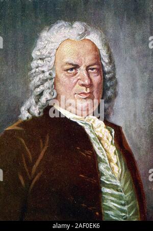 JOHANN Sebastian Bach (1685-1750) compositeur Baroque Allemand sur 1745 Banque D'Images