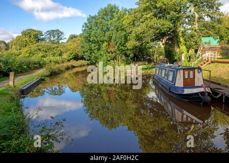 Monmouthshore et Brecon Canal près de Talybont sur l'Usk Banque D'Images