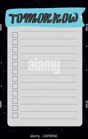 Style de l'espace. Modèle pour l'ordre du jour, des planificateurs, des listes de contrôle Illustration de Vecteur