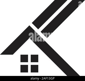Lettre ak bandes logo forme vector Illustration de Vecteur