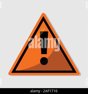 Symbole d'avertissement jaune attention dangereux vector illustration Illustration de Vecteur