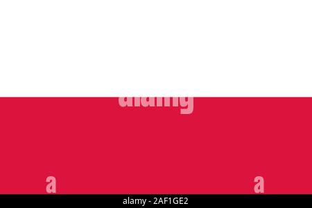 Drapeau de la Pologne. Drapeau officiel de la Pologne. Vector illustration. Illustration de Vecteur