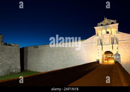 Château de Saint Pierre, connue sous le nom de la Ciudadela, Jaca, Huesca, Aragón, Espagne. Banque D'Images