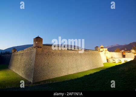 Château de Saint Pierre, connue sous le nom de la Ciudadela, Jaca, Huesca, Aragón, Espagne. Banque D'Images