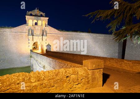 Château de Saint Pierre, connue sous le nom de la Ciudadela, Jaca, Huesca, Aragón, Espagne. Banque D'Images