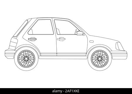 Voiture. Silhouette Illustration de Vecteur