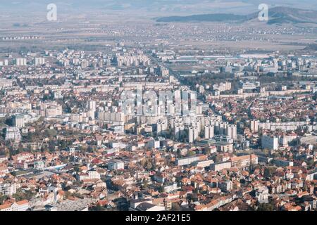 Brasov, Roumanie - Nov 09, 2019 : La vue de la Roumanie, Brasov, Tampa Sommet. Banque D'Images