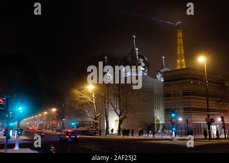 06 février 2016 eglise Sainte-Trinite et centre culturel russe à Paris Banque D'Images