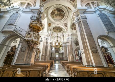 Des Innenraum Benediktinerkloster St. Mang à Füssen im Allgäu, Bayern, Deutschland | Abbaye de Saint Mang'intérieur à Füssen, Allgaeu, Bavaria, Germany | conditions dans le monde entier Banque D'Images