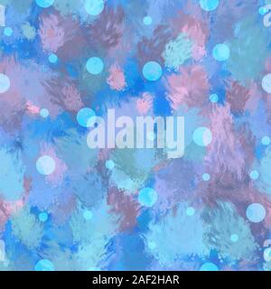 Bleu Rose avec fond transparent parsemé. Modèle sans couture. Banque D'Images