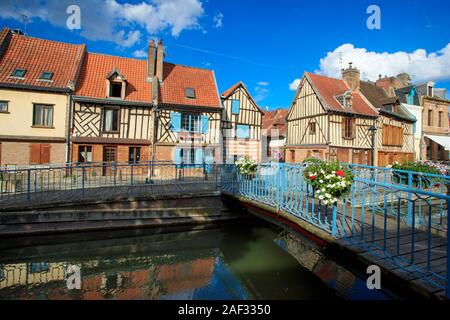 Amiens (nord de la France) : "rue Motte" street dans le quartier de Saint-Leu Banque D'Images