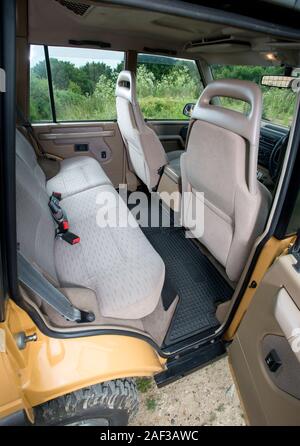 Camel Trophy 1997 Mk1 Land Rover Discovery au large de terrain Banque D'Images
