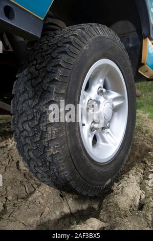Camel Trophy 1997 Mk1 Land Rover Discovery au large de terrain Banque D'Images
