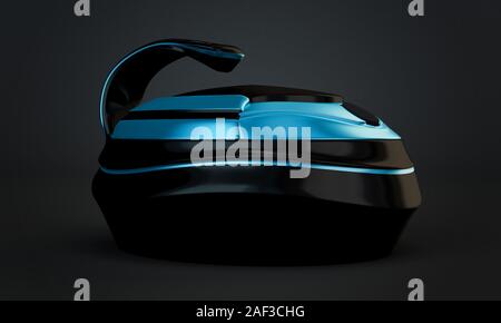 Fond noir élégant, design original. multicooker Rendu 3D, 3d illustration. Banque D'Images