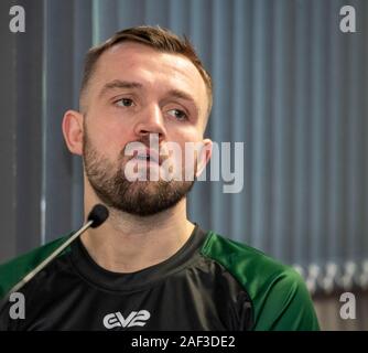 Brentwood Essex UK, le 12 Déc 2019 Boxe : MTK conférence de presse avant le GoldenContract-lourds quart-de-finale à Brentwood, Essex, le samedi. que huit des meilleurs mi-lourds stars du monde entier concourent à la Brentwood Centre, en direct sur Sky Sports en association avec Matchroom la boxe et sur ESPN + Pictured invaincu Scot Tommy Philbin Ian Crédit DavidsonAlamy Live News Banque D'Images