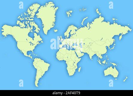 Carte du monde Banque D'Images