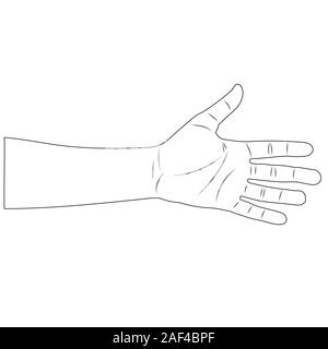 Bracelet blanc mâle. vector illustration stock contour isolé Illustration de Vecteur