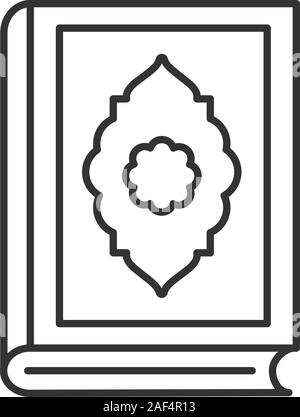 Livre Coran icône linéaire. Fine ligne illustration. La religion islamique. Coran. Symbole de contour. Dessin vectoriel aperçu isolés Illustration de Vecteur