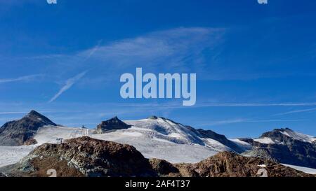 Vue sur Matterhorn glacier paradise de Trockener Steg, en Suisse. Banque D'Images