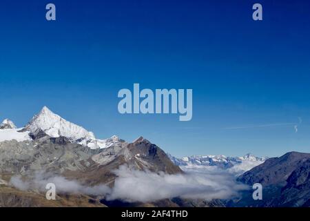 Vue sur Matterhorn glacier paradise de Trockener Steg, en Suisse. Banque D'Images