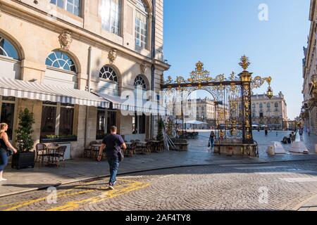 Nancy, France - 31 août 2019 : porte d'or à la Place Stanislas à Nancy, département de Meurthe-et-Moselle, France Banque D'Images