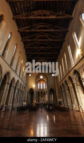 Église gothique de San Lorenzo Maggiore, le centre-ville de Naples, Campanie, Italie Banque D'Images