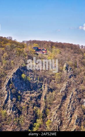 Maison sur le versant de montagne à Thale dans les montagnes du Harz. Allemagne Banque D'Images